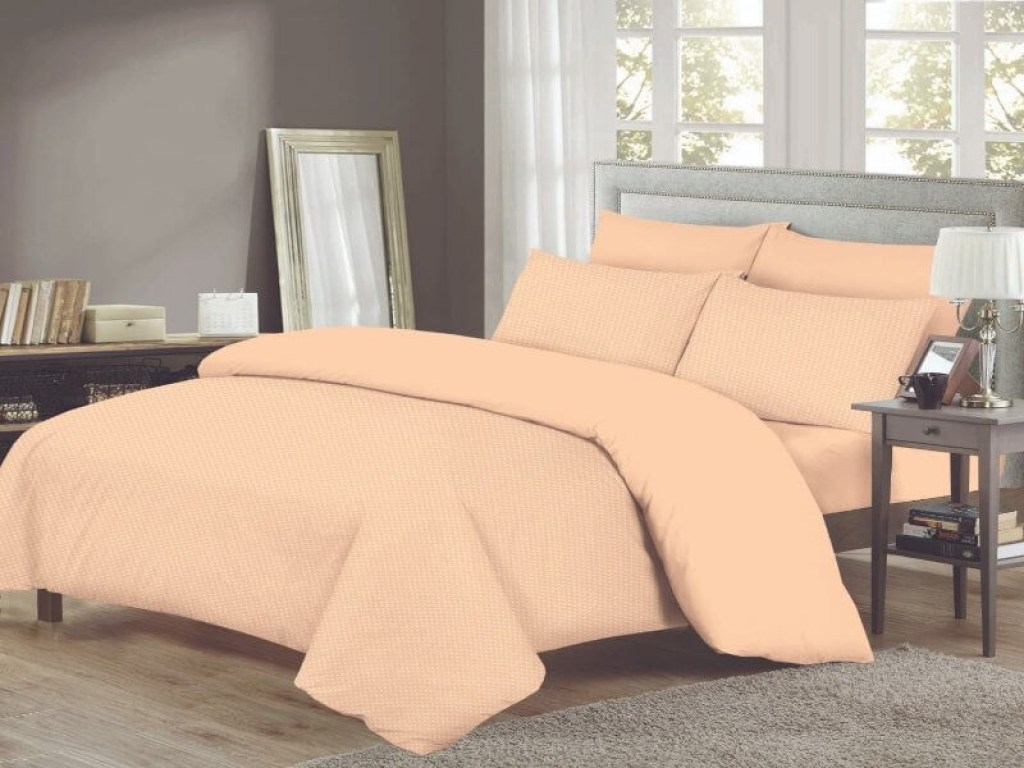 Σετ Σεντόνια Με Λάστιχο Βαμβακερά Μπεζ Πουά Γαρύφαλλο | Γαρύφαλλο - Λευκά Είδη